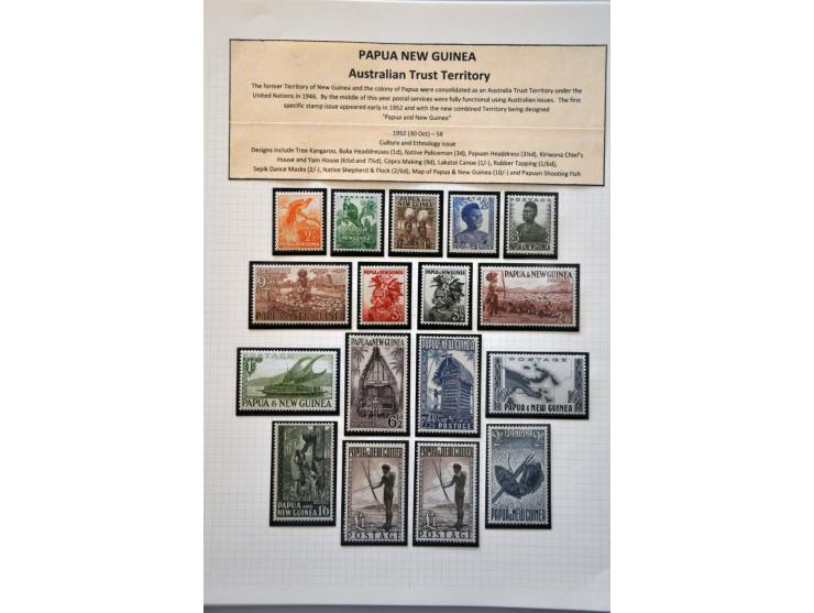 , British New Guinea and P.N.G. collection 1901-1963 mostly * with better ex. on album leaves 