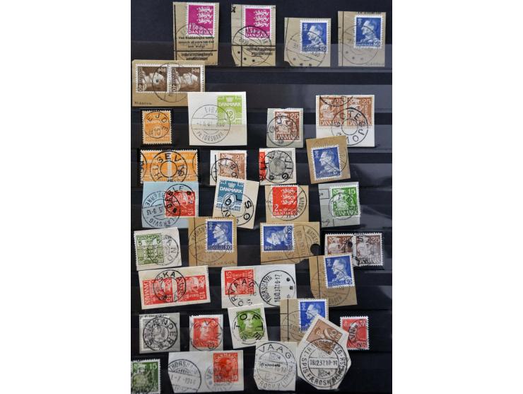 62 danish stamps 1910-1966 with Farøer cancellations