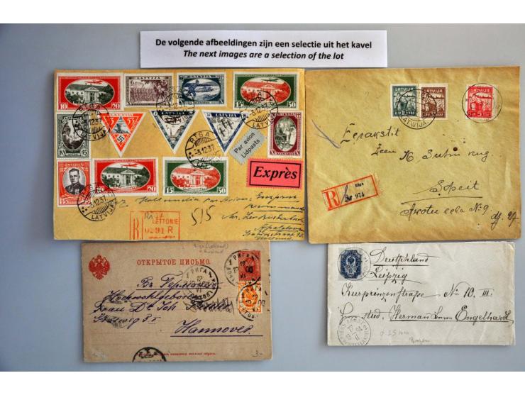 over 400 covers/postal stationery including many better 1918-1940 in shoebox