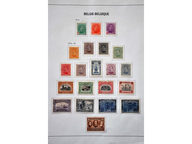 collectie 1849-1996 met veel beter materiaal w.b. Leopold II 5 frank (roulettestempel en kleine gebreken), Kardinaal Mercier,