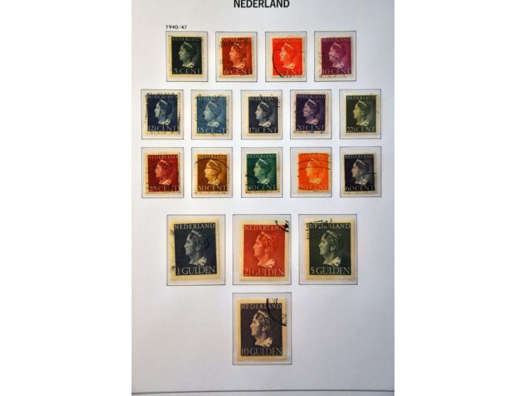 collectie 1852-2001 gestempeld op hoofdnummers compleet w.b. dienst, port, postbewijs compleet, roltanding (behoudens nr. R32