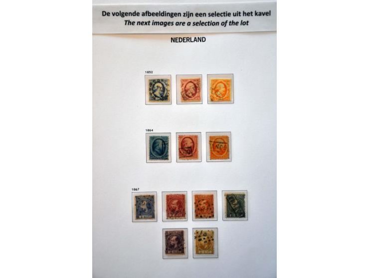 collectie 1852-2001 gestempeld later */** met betere ex. en series (48 * dun plekje, 61b gestempeld randblok van 4 op fragmen