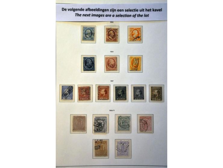 collectie 1852-1969 gestempeld, vanaf 1899 meest */** met betere ex. w.b. nrs. 1-10,12-79, 81-100, 130-131, LP12-13, Port, Ar