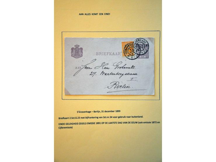 23 poststukken en postwaardestukken emissie 1891 Hangend Haar w.b. betere frankeringen, aangetekend, expresse,  mengfrankerin