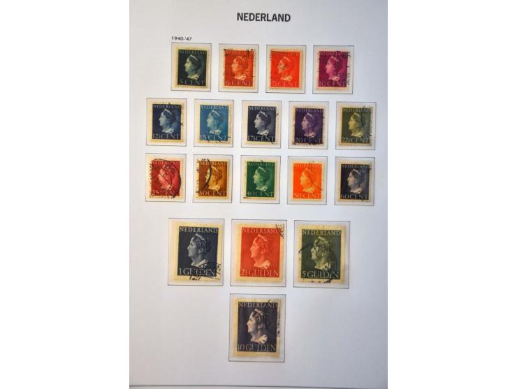 collectie 1852- 2001 gestempeld, later */** w.b. nrs. 130-131 in 5 Davo albums in doos