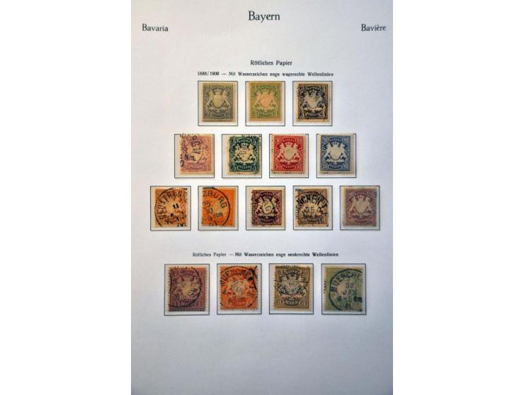 collection 1849-1920 with better stamps and sets on album leaves