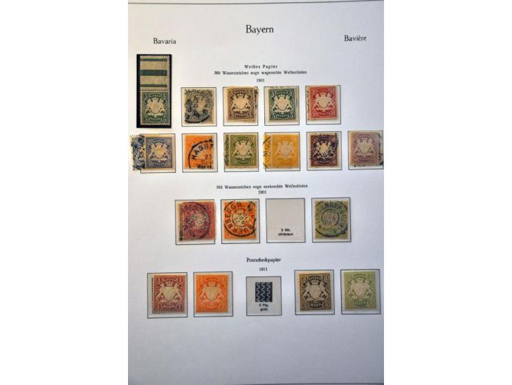 collection 1849-1920 with better stamps and sets on album leaves