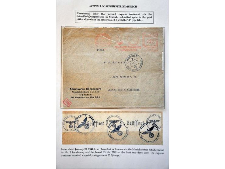 12 censored letters to/from Netherlands-Germany 1939-1944 including Danzig-Rotterdam September 29, 1939 with Von der Wehrmach