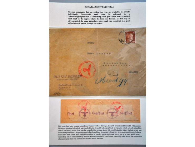 12 censored letters to/from Netherlands-Germany 1939-1944 including Danzig-Rotterdam September 29, 1939 with Von der Wehrmach