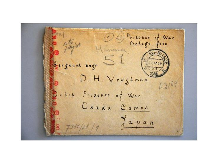 Letter (with full content) from 'sGravenhage 17.V.1943 to a POW in Osaka Camps Japan with German OKW 'b' (Berlin) censor, wri