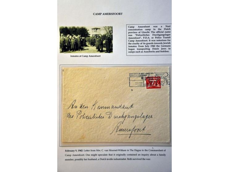 16 letters and forms from German camps in the Netherlands Camp Haaren, Westerbork (including banknotes of 10 and 100 cent), A