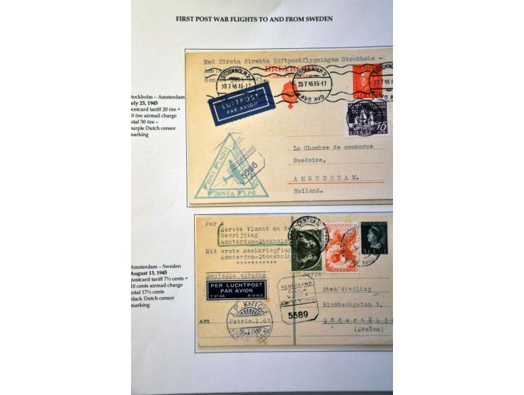 (Not) restoration postal services, 22 letters April 1945-November 1945 including Terug afzender Niet toegelaten (return sende