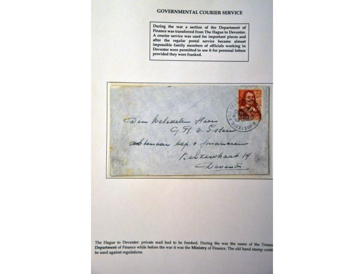 5 envelopes and 1 postcard from September 1944 including confiscated mail by the Allies (censored), letter by Hindeloopen beu