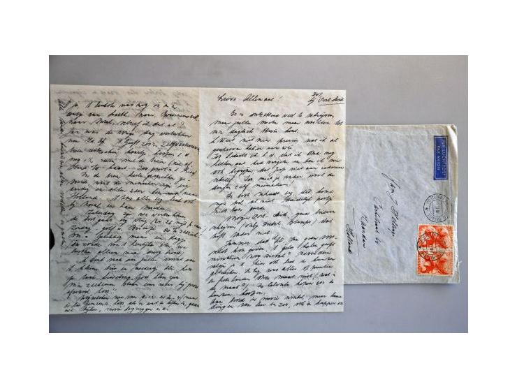 10 letters 1941-1946 all to Miss Herllings Zaandam (nurse on board of the ship M.V. Oranje), including from Neth.Indies with 