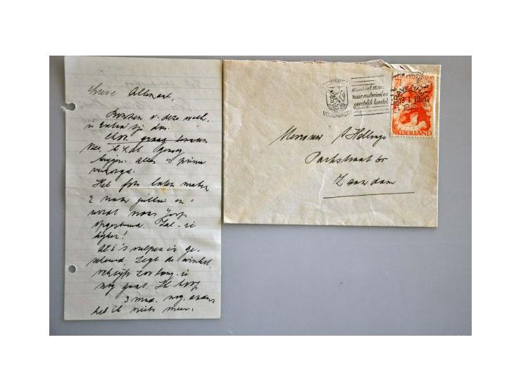 10 letters 1941-1946 all to Miss Herllings Zaandam (nurse on board of the ship M.V. Oranje), including from Neth.Indies with 