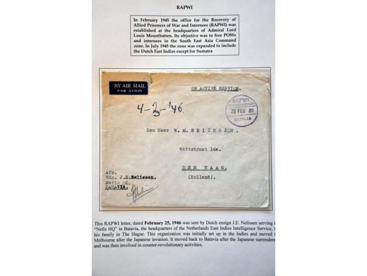 Netherlands colonies, 14 letters, most censored and concerning WWII