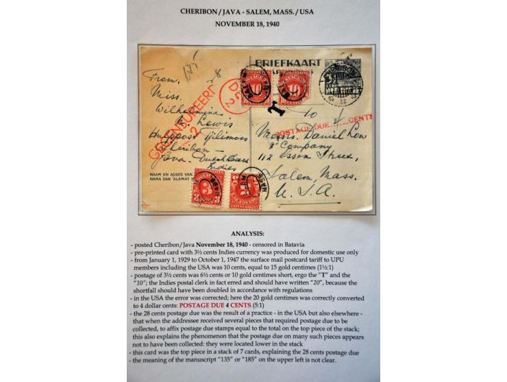 Netherlands colonies, 14 letters, most censored and concerning WWII