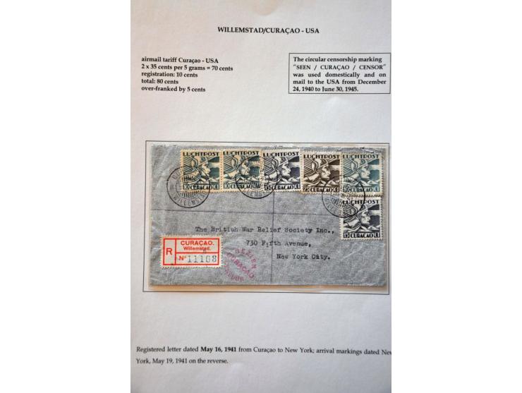 Netherlands colonies, 14 letters, most censored and concerning WWII