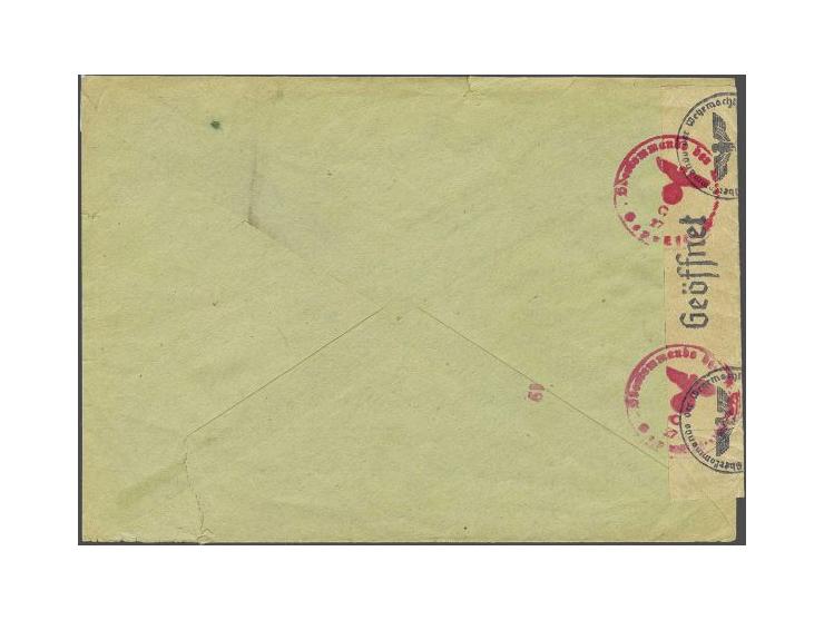 Concentration Camp Sachsenhausen pre-printed letter (without content) from Oranienburg 28.3.42 to Sittard, camp censor Postze