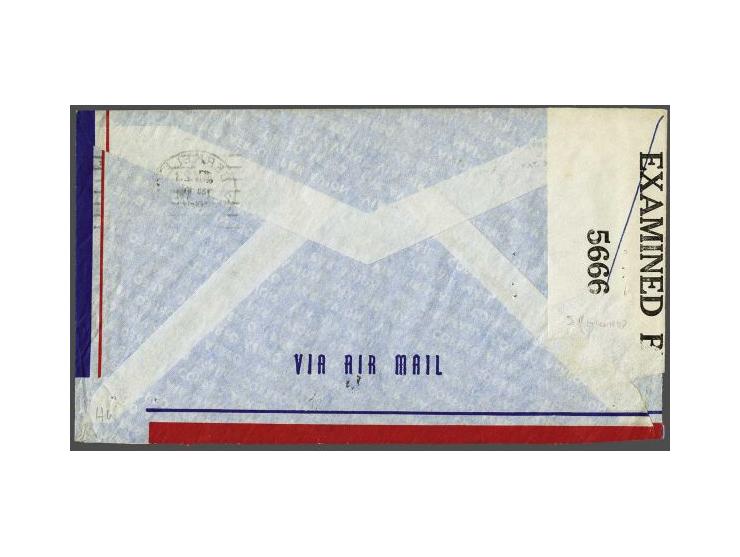 USA 2 letters to the Netherlands, by air mail Berkeley nov 23 1942 to Amsterdam, with framed cancel return/ to sender/ servic