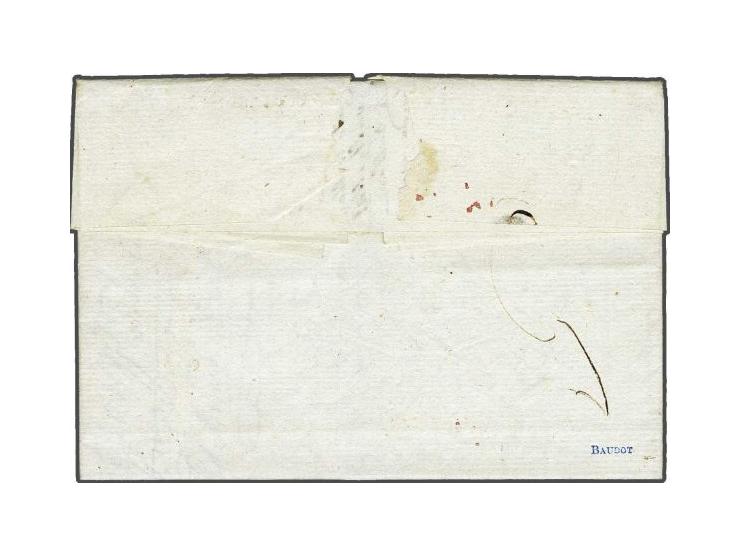 P.126.P. EINDHOVEN in rood, pracht afdruk op brief 17-7-1811 naar Amsterdam, 5 déc vooruitbetaald port, fris pracht ex. met k