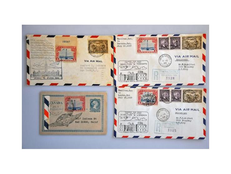 approx. 45 Airmail covers 1928-1931 including combined frankings with USA stamps in good quality