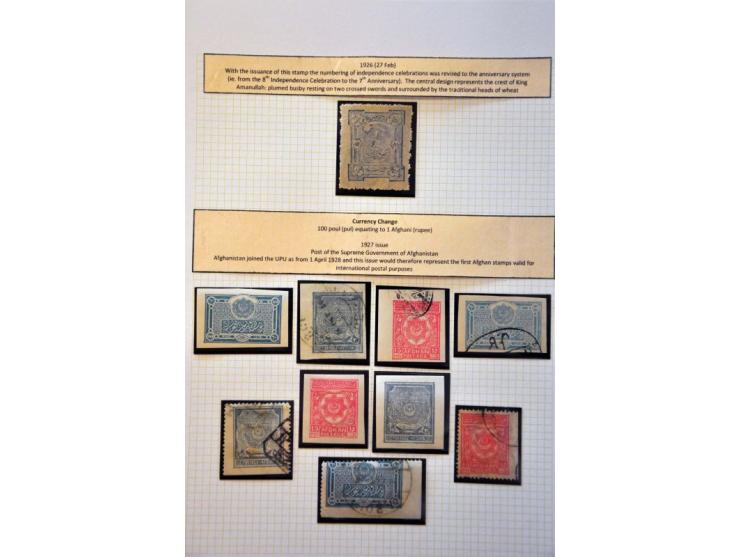 specialized collection 1871-1973 used and unused with better material, nicely arranged and well documented in binder