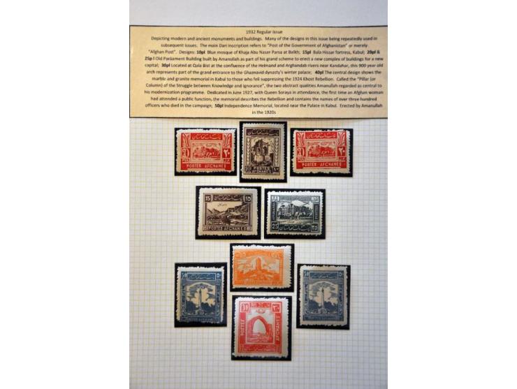 specialized collection 1871-1973 used and unused with better material, nicely arranged and well documented in binder