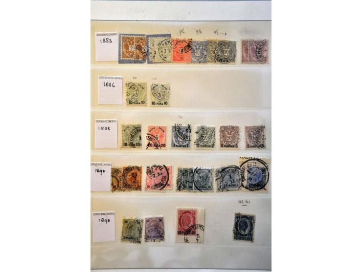 collection cancellations large amount including some better ex. and postal stationery  in mixed condition in Lindner album