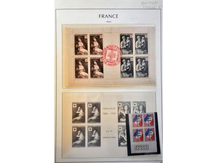 collection 1849-1959 used with better ex. and sets, back of the book, booklets, Alsace Lorraine, railway etc. in 4 binders