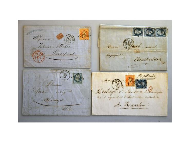 postal history including better covers (Yv. 19, 25 (4x) and 37 on cover to Metzerul Germany), including some other countries 