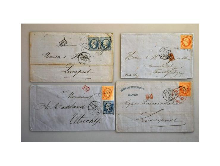 postal history including better covers (Yv. 19, 25 (4x) and 37 on cover to Metzerul Germany), including some other countries 