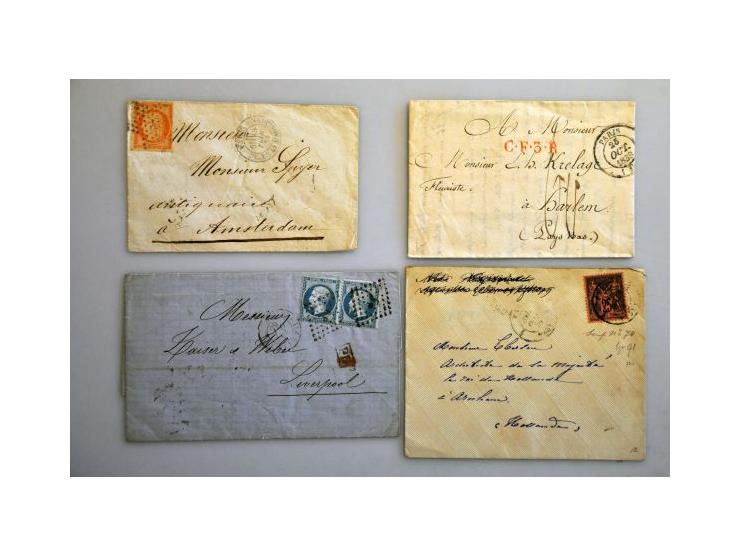 postal history including better covers (Yv. 19, 25 (4x) and 37 on cover to Metzerul Germany), including some other countries 