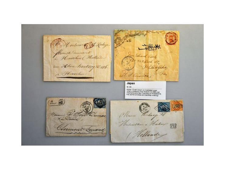 postal history including better covers (Yv. 19, 25 (4x) and 37 on cover to Metzerul Germany), including some other countries 