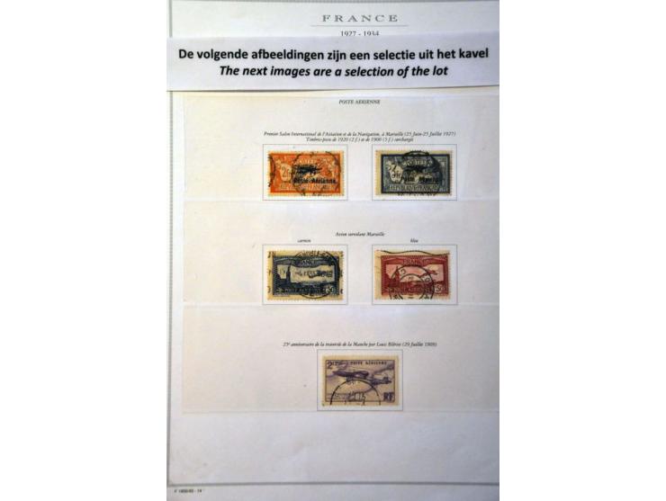 collection back of the book used including a.o. both airmail 50 francs and service stamps in Marini binder