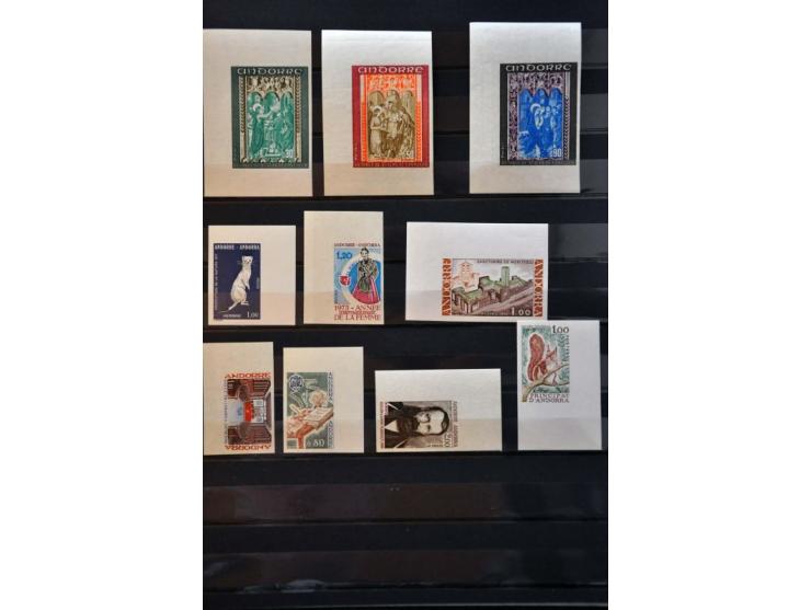 imperf - non dentelés collection **, approx. 165 ex. in stockbook 