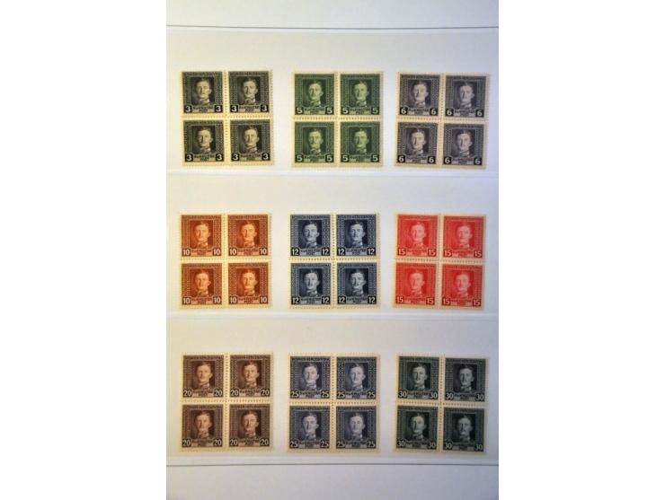 Collection 1906-1918 with many better sets and stamps, including Fe.91B ** (certificate Ferchenbauer), 7 ex. 142-143 imperfor