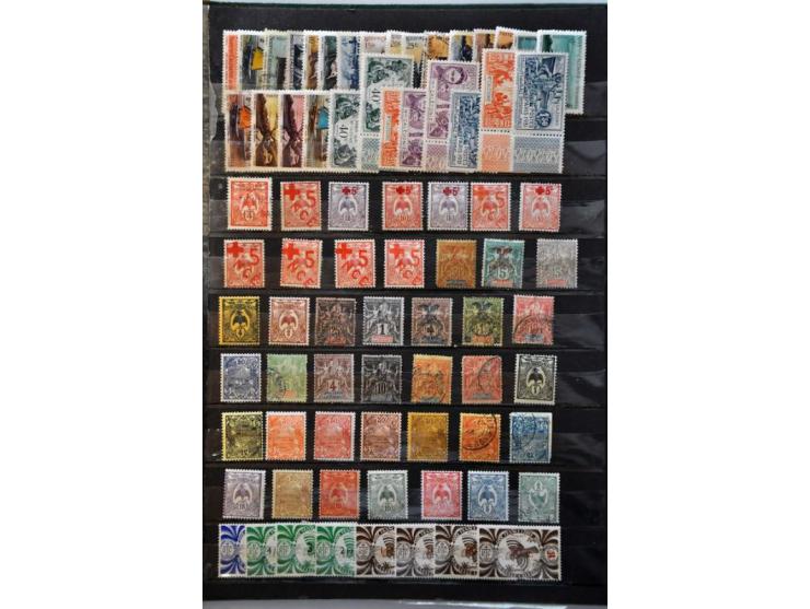collection 1958-1995 with better sets, airmail, minisheets, duplicates and imperfs and a collection New Caledonia mostly */**