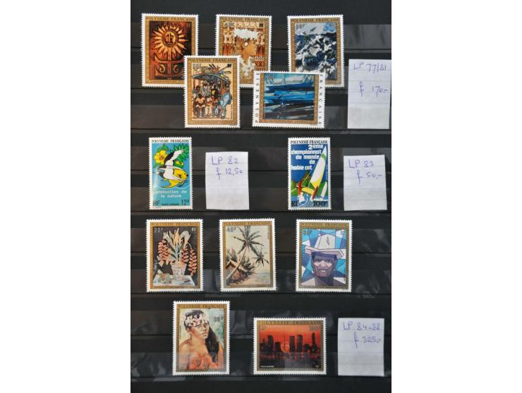 collection 1958-1995 with better sets, airmail, minisheets, duplicates and imperfs and a collection New Caledonia mostly */**