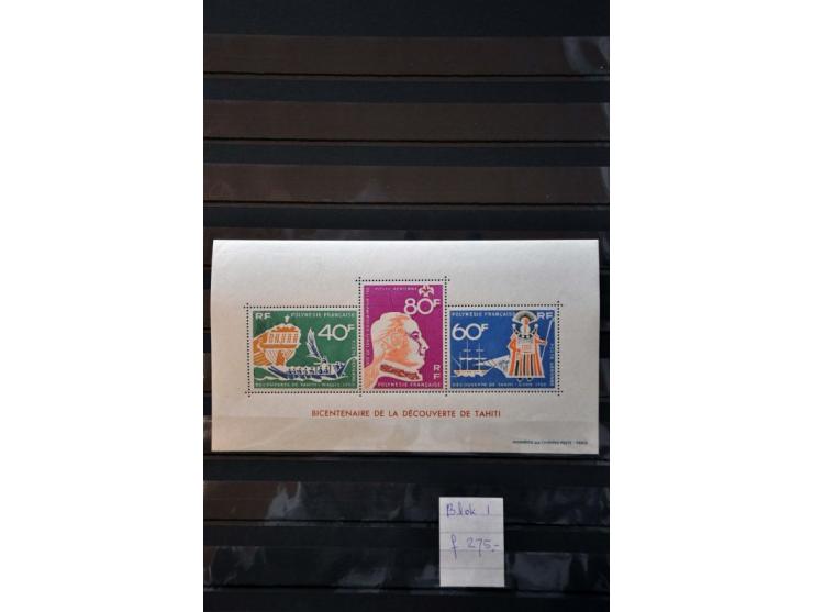 collection 1958-1995 with better sets, airmail, minisheets, duplicates and imperfs and a collection New Caledonia mostly */**