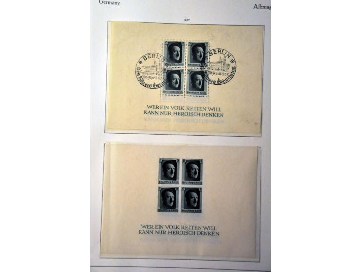 collection 1872-1945 partly */** with better stamps, sets and minisheets (a.o. Ostropa) in 2 KaBe ringbinders