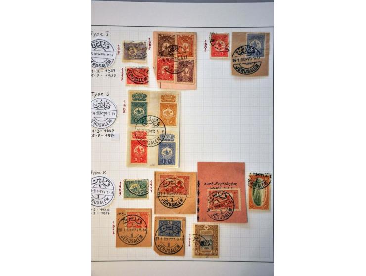 Turkish offices in the Holy Land extensive postmark collection including some covers, with many better ex, nice strikes, cens