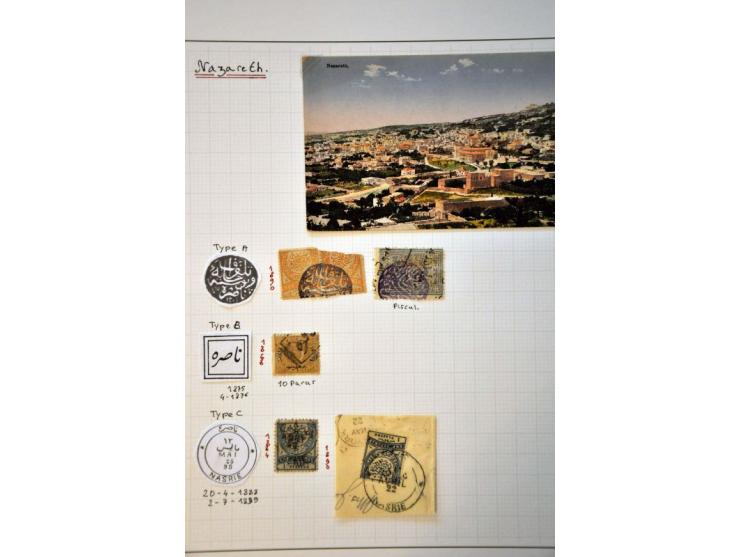 Turkish offices in the Holy Land extensive postmark collection including some covers, with many better ex, nice strikes, cens