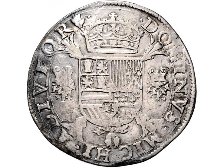 Provinciaal Philipsdaalder 1558 1e periode met titel van Engeland, Antwerpen AG 33,26gr W. 715 F+