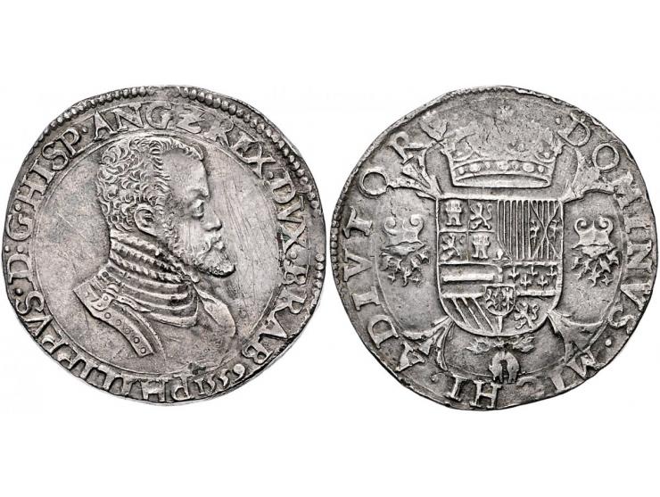 Provinciaal Philipsdaalder 1559 1e periode met titel van Engeland, Antwerpen AG 31,97gr W. 711 ZF