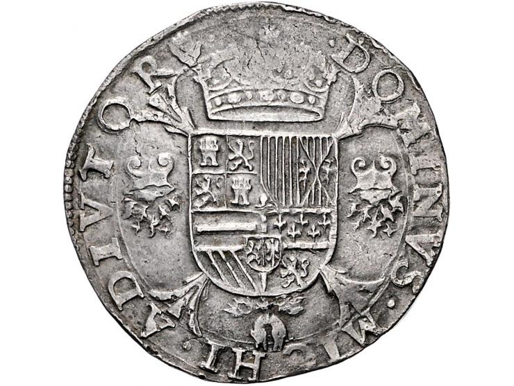 Provinciaal Philipsdaalder 1559 1e periode met titel van Engeland, Antwerpen AG 31,97gr W. 711 ZF