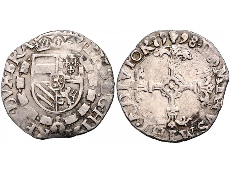 Provinciaal 1/20 daalder 1598 Antwerpen AG 3,11gr W. 838 F+