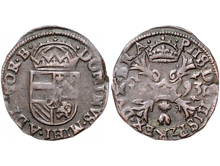 Provinciaal Negenmanneke Brussel 1593 AE 2,65gr W. 888 ZF