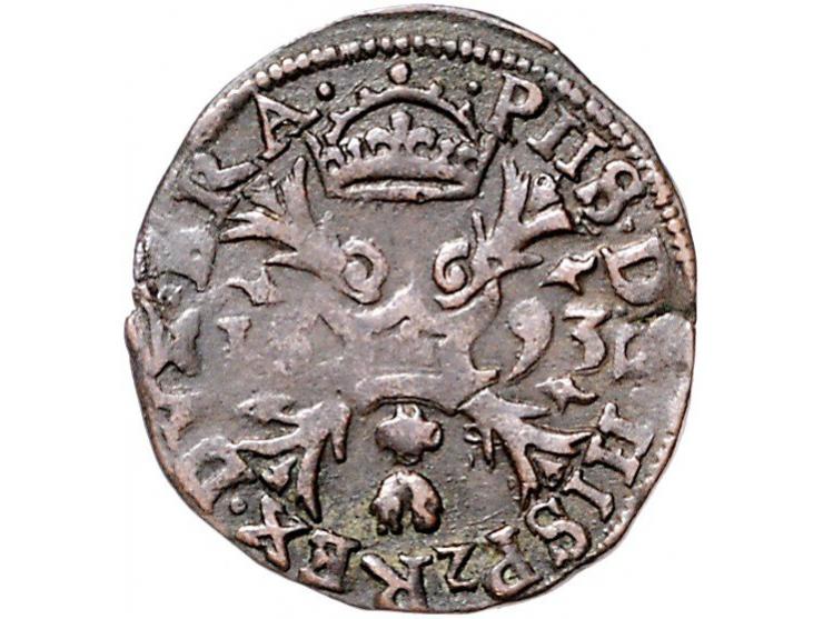 Provinciaal Negenmanneke Brussel 1593 AE 2,65gr W. 888 ZF