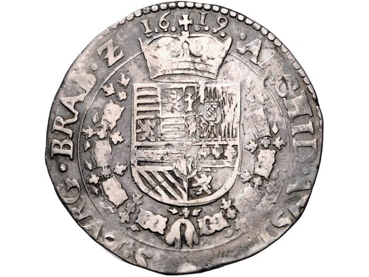 Provinciaal ½ Patagon Antwerpen z.j. (BRAB.Z) AG 13,77gr W. 914 ZF